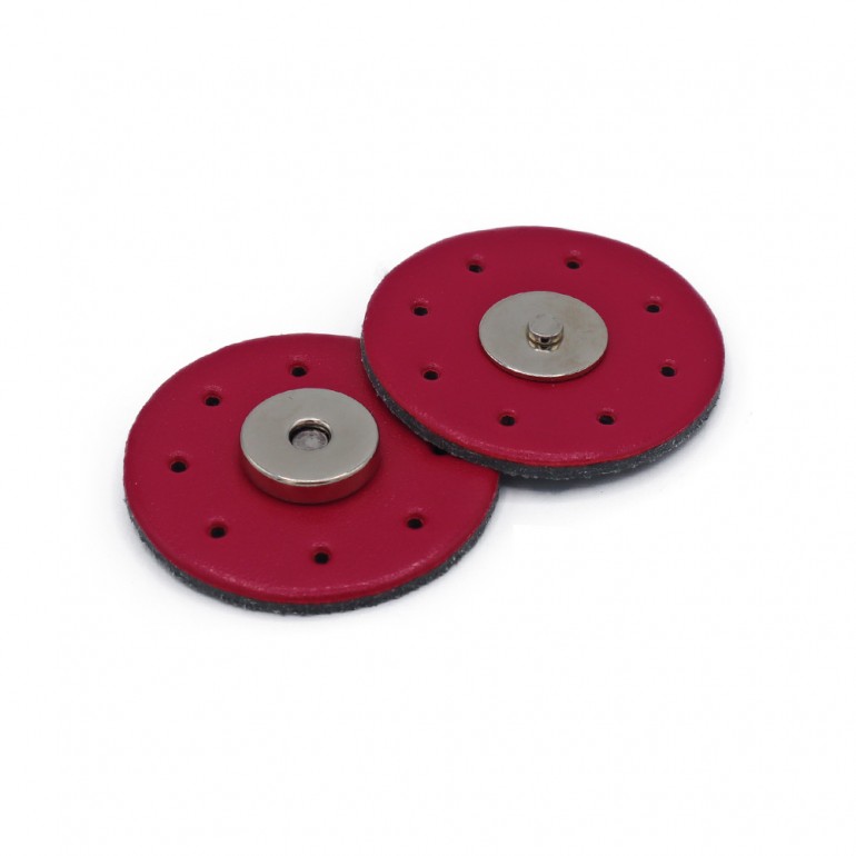 Magenta Sewable Eco-Leather Magnetic Closures | Tessiland