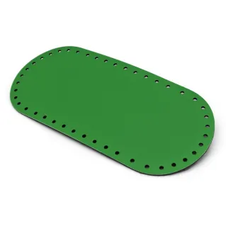 Fondo de bolsa 27X12 ovalado en ecopiel made in Italy Verde