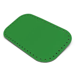Fondo de bolsa rectangular 28X18 en ecopiel hecho en Italia Verde