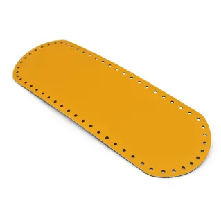 Fond de sac oval en simili cuir made in Italy Jaune