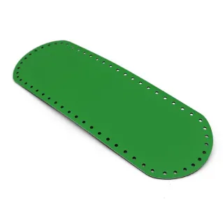 Oval Eco-Leather Bag Bottom 36X12 Made in Italy Green