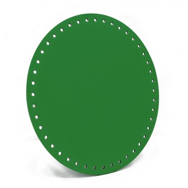 Fond rond de 23 cm pour sacs au crochet en éco-cuir Vert | Tessiland