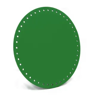 Fondo de bolsa circular de 23 cm en ecopiel fabricado en Italia Verde