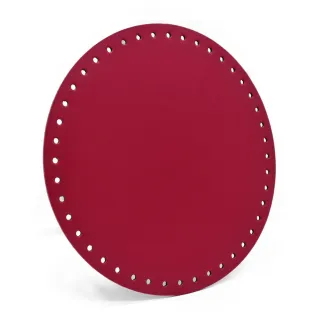 23cm Round Bag Bottom in Eco-Leather Made in Italy Magenta