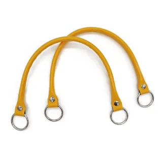 Manches Circle en Similicuir Renforcées avec Anneaux Argent 43cm 2pcs Jaune