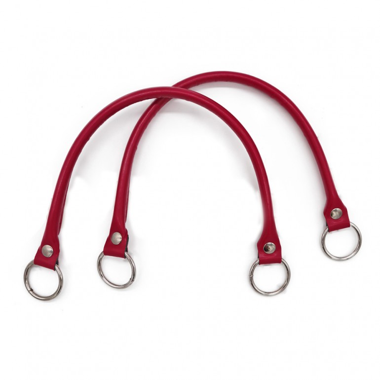 Par de asas Circle en Ecopiel para creaciones de ganchillo Magenta| Tessiland