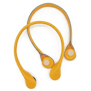 Asas estilo Obag con cierre de tornillo para bolsas medianas y grandes Amarillo