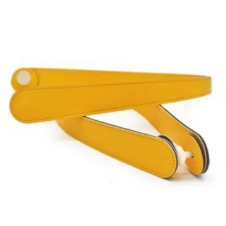 Screw Handles in Eco Leather with Screw Attachment Made in Italy Giallo