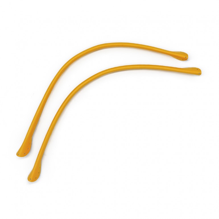 Crochet Handles for Bag in Eco-Leather Wave Tessiland Yellow