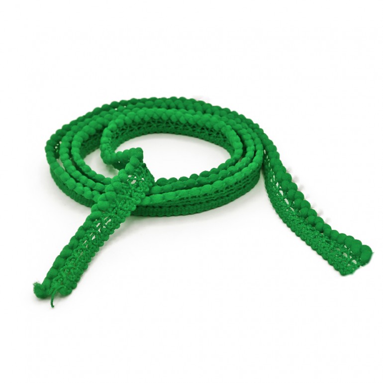 Passementerie Ribbon Mini Ball Green | Tessiland