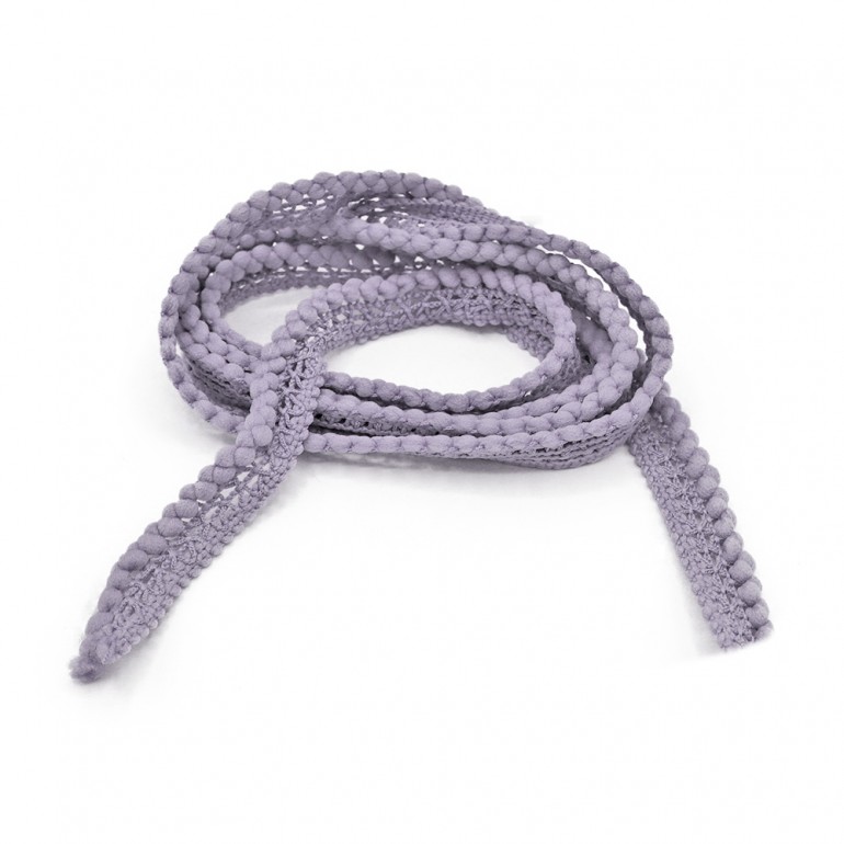 Ruban de Passementerie Mini Ball Lilas | Tessiland