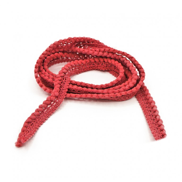 Ruban de Passementerie Mini Ball Corail | Tessiland