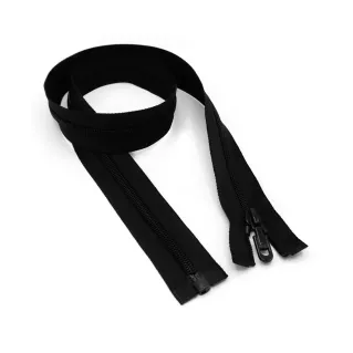 Zip Séparable en Nylon Spiral 5 mm pour Vêtements de Cardigan 1 pièce Noir