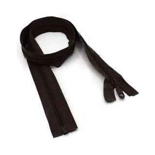 Zip Séparable en Nylon Spiral 5 mm pour Vêtements de Cardigan 1 pièce Marron