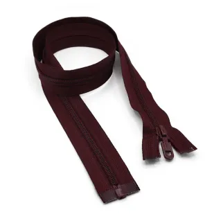 Zip Séparable en Nylon Spiral 5 mm pour Vêtements de Cardigan 1 pièce Bordeaux