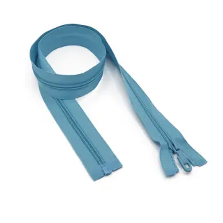 Cremallera Divisible Espiral Nylon 5 mm para Chaquetas y Cardigan 1 pz Celeste