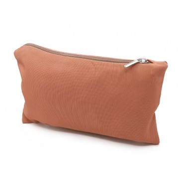 Pochette Ottoman in cotone con zip porta attrezzi made in Italy Blush