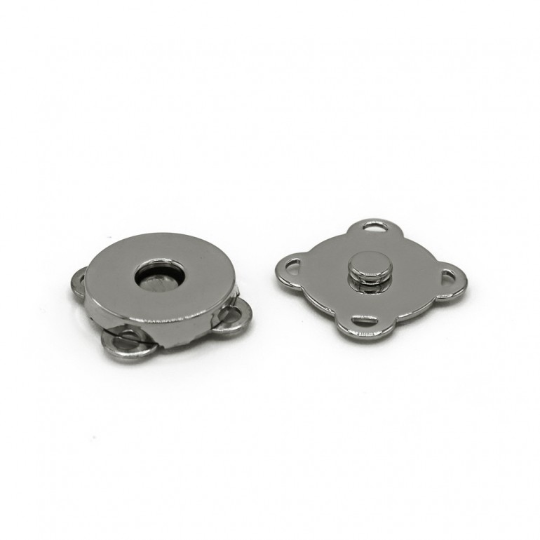 Botón magnético 4 anillos Plata mm18 | Tessiland