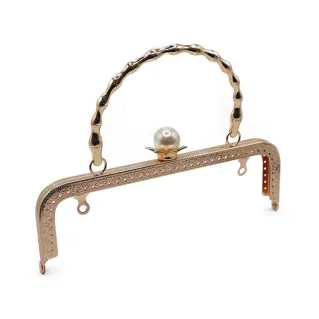 Chiusura clic clac Pearl oro per borsa 20,5 cm | Tessiland