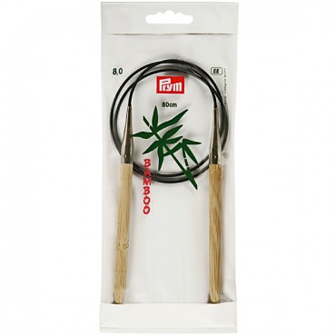 Ferri circolari in bamboo giapponese Prym con cavetto fisso 