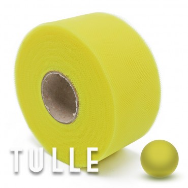 Fettuccia di Tulle Giallo Sole Metri 50 | Tessiland
