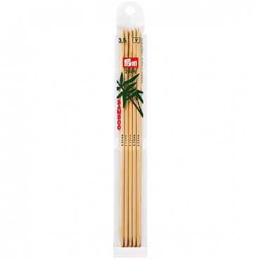 Gioco di Ferri a Doppia Punta in Bamboo Naturale Prym 5pz 
