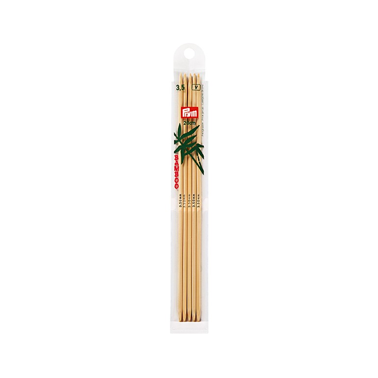 P-221203-Double-pointed knitting needles-bamboo-20 cm-N.3.5