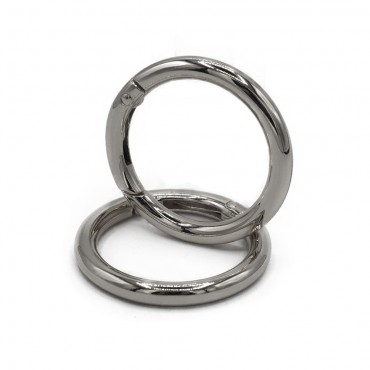 Carabiners Silver Ring 25 mm 2 pcs for crochet bags | Tessiland