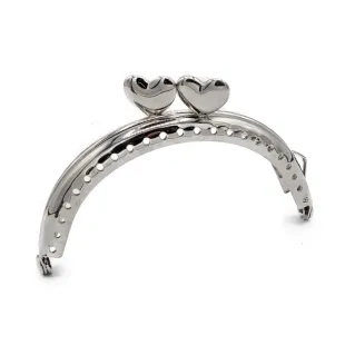 Cierre clic clac Heart en arco para monederos Argento