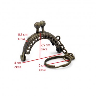 Clic Clac porte-clés cm 4x3,5 Bronze