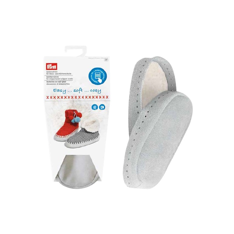 Suole per pantofole con interno caldo effetto pelliccia