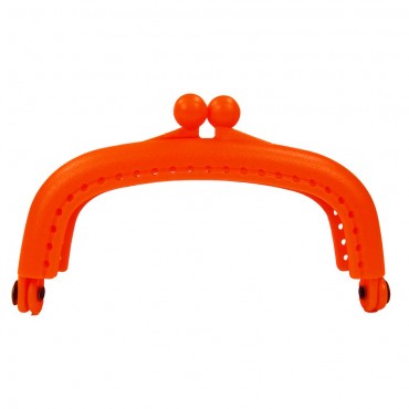 Chiusura clic clac Modern 8,5cm rettangolare in plastica per portamonete Arancio