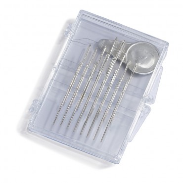 Aghi per Lana con e senza punta e infila ago misure da 18 a 22 Prym