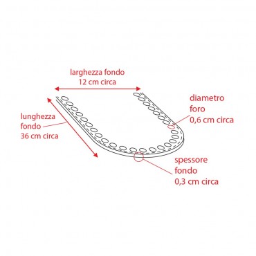 Fondo per Borse a Uncinetto Ecopelle 36x12 Tiffany | Tessiland