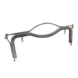 Fermeture clic clac Luxury avec attache chaîne rétractable pour sacs Argento