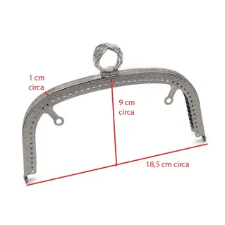 Silver Click Clack Ring Clasp 18.5 cm | Tessiland
