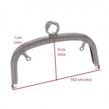 Clic clac Ring Swarowsky cm 18,5 x 9 Argento