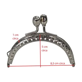Chiusura clic clac Diamond argento 8,5 cm | Tessiland