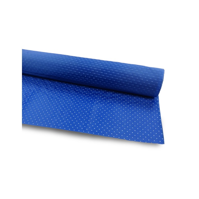 Lining fabric for bags - Cornflower blu with White polka dot - 100% Polyester - about 50x70 cm