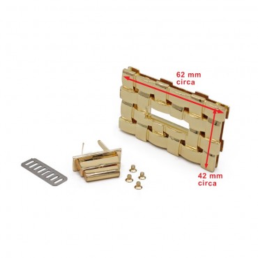 Cierre giratorio entretejido. Oro