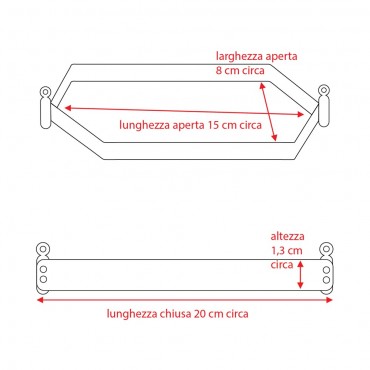 Chiusura a scatto per borse e pochette a uncinetto cm20 | Tessiland
