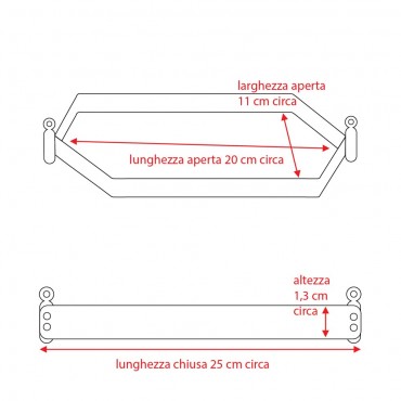 Chiusura a scatto per borse e pochette a uncinetto cm25 | Tessiland