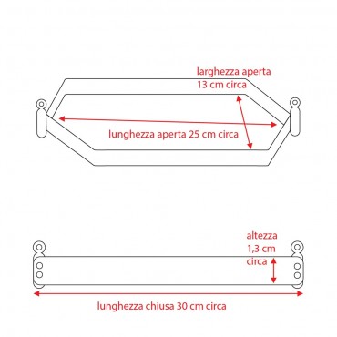 Chiusura a scatto per borse e pochette a uncinetto cm30 | Tessiland