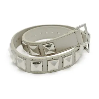 Studded Faux Leather Shoulder Strap for Bags and Fashion Accessories Panna