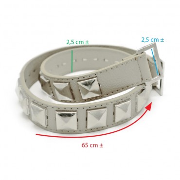 MA133-Shoulder strap with upholstery nails-Cream