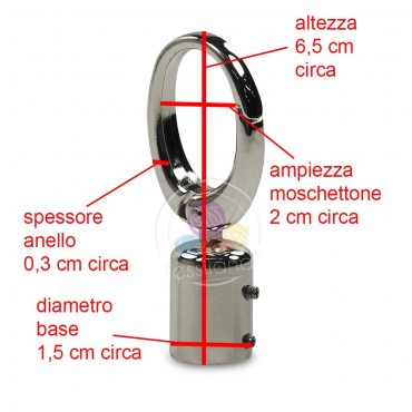Moschettone Ovale Argento - Lk335890-1