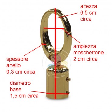 Lk-335890-1-Moschettoni Ovali-Oro-Pz 1