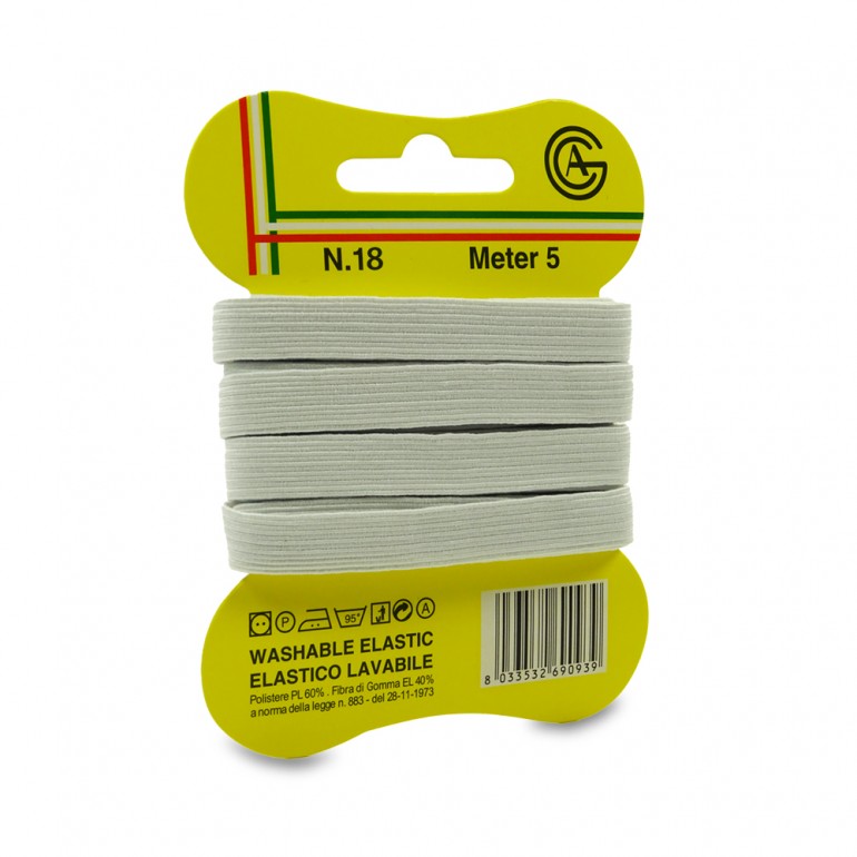 Washable bungee cord - White N.18 - 5M