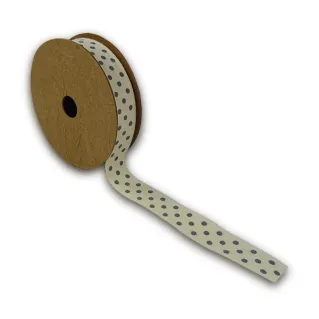 Cinta de algodón decorativa de 18 mm para decoraciones y lazos de 5 m Gris