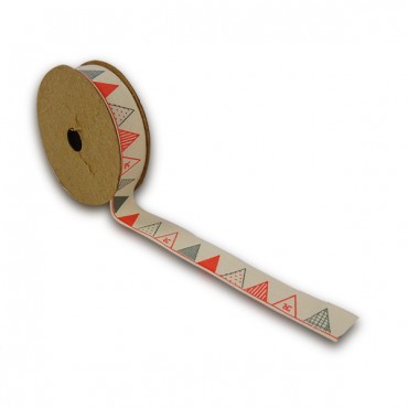 Nastro in cotone 18mm decorato per decorazioni e fiocchi 5mt 